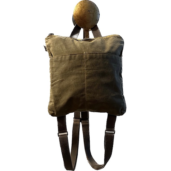Rachel Elise Handbags - Rachel Elise Weekdayer Bag / Foliage Green Waxed Canvas Backpack Shoulder Bag
